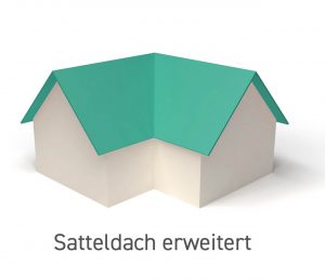 Dachform Satteldach erweitert