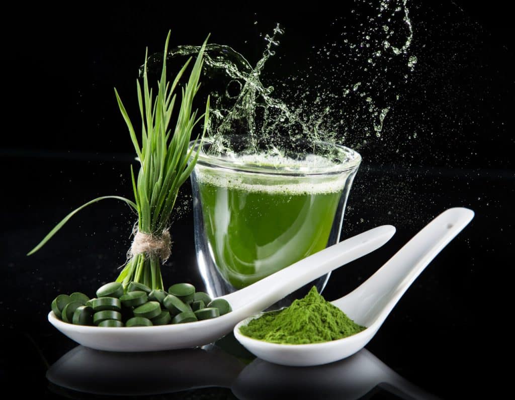 Chlorella Kapseln Smoothie Pulver