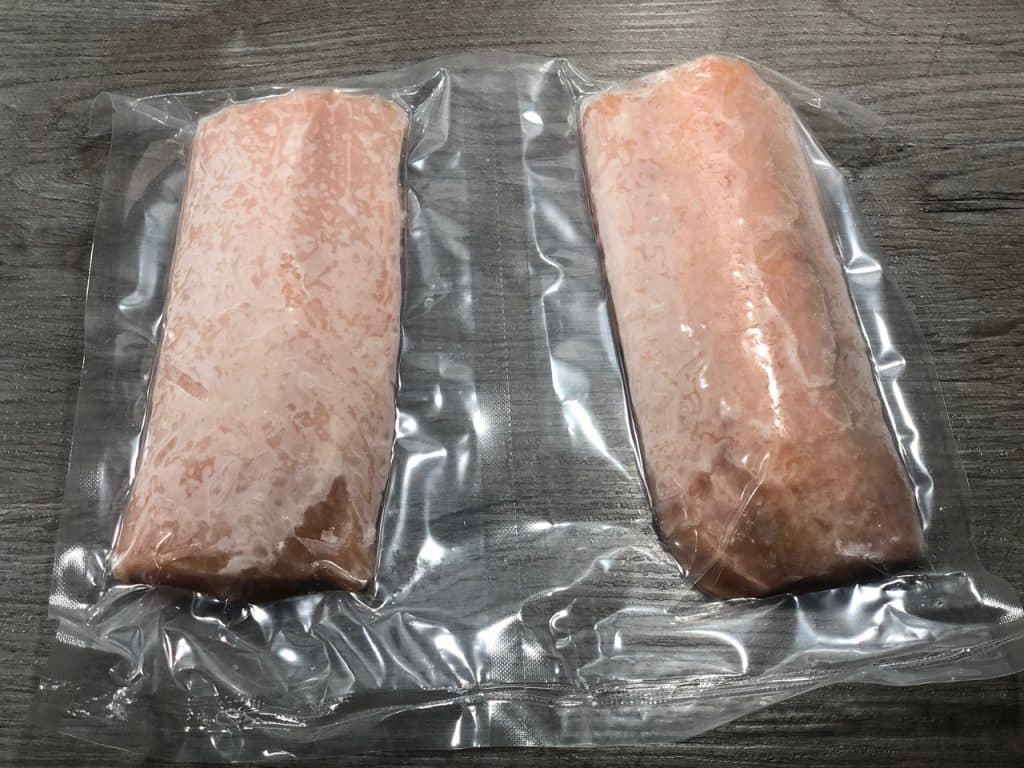 tiefgefrorene Wildlachsfilets
